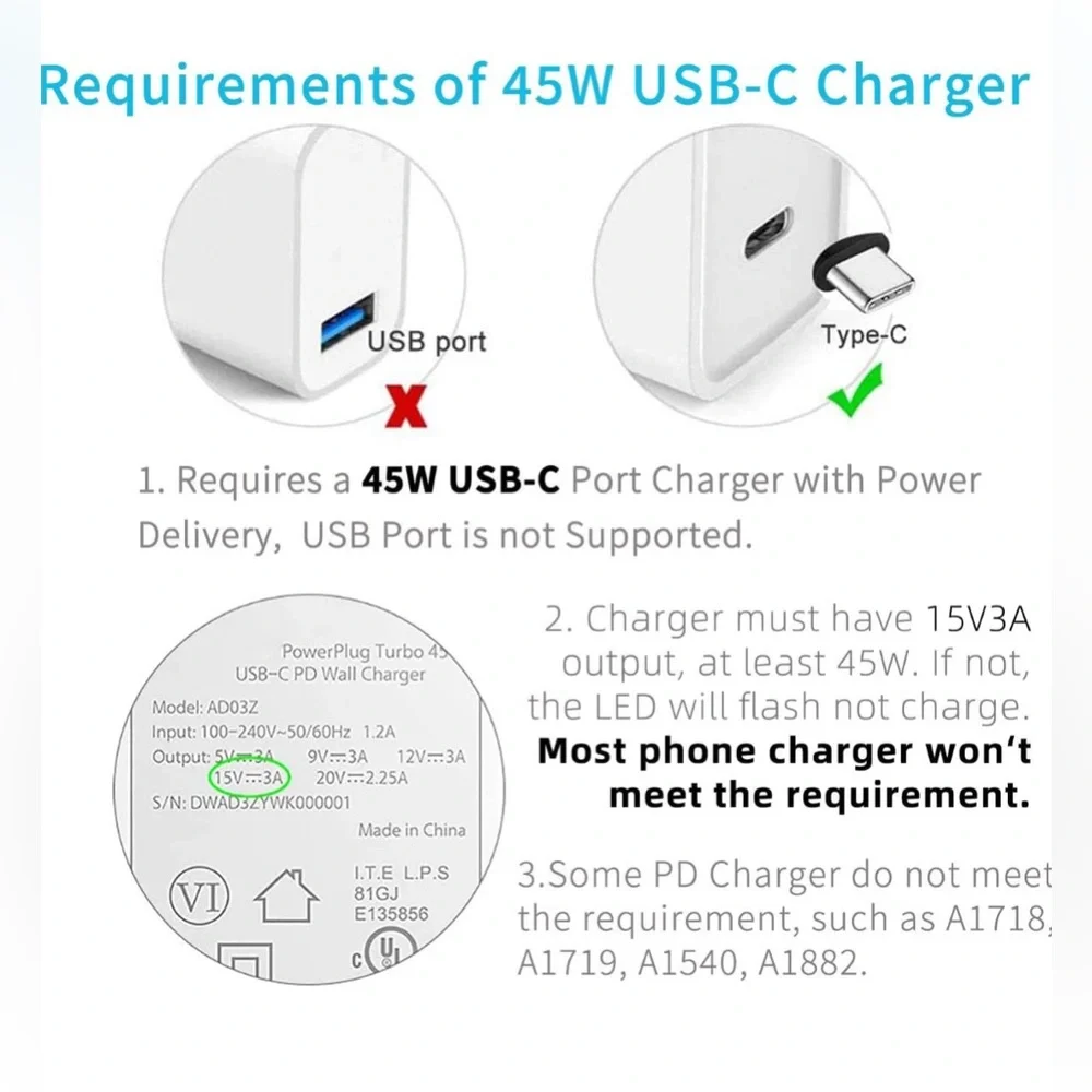 N/A usb charging